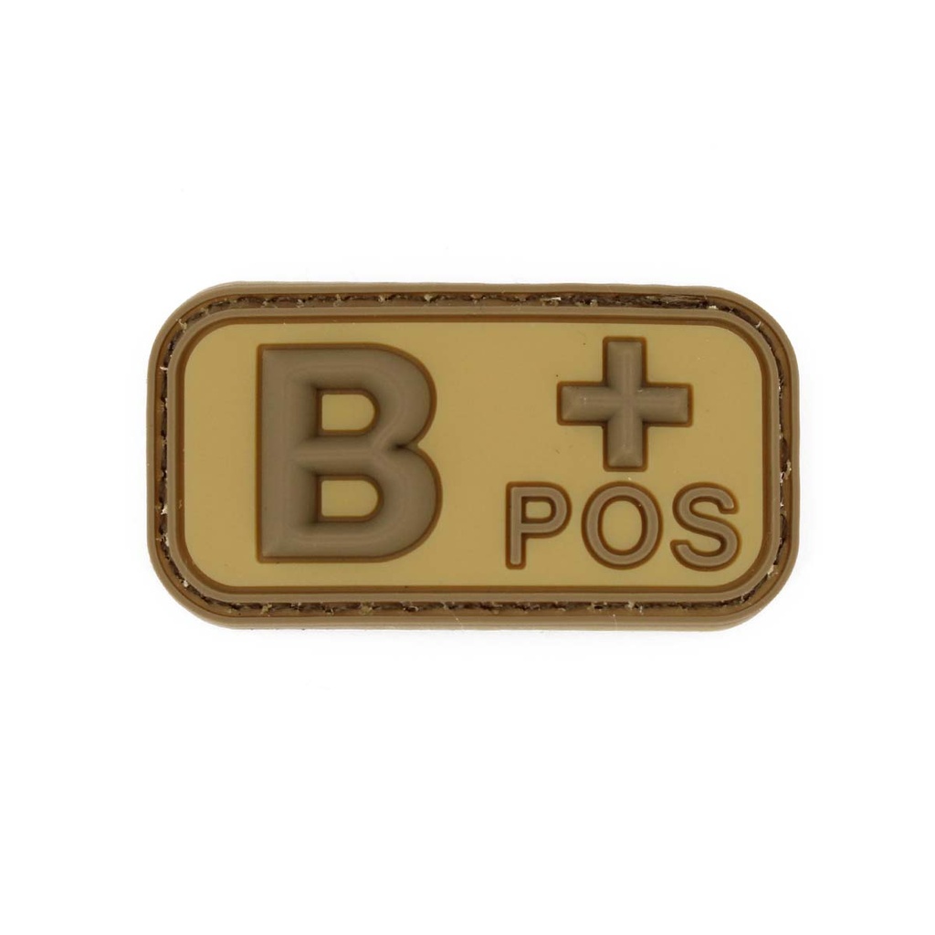 PARCHE IMMORTAL PVC GRUPO SANGUINEO B POSITIVO TAN