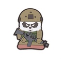 PARCHE IMMORTAL PVC 3D OSO PANDA TACTICO C/FUSIL VERDE