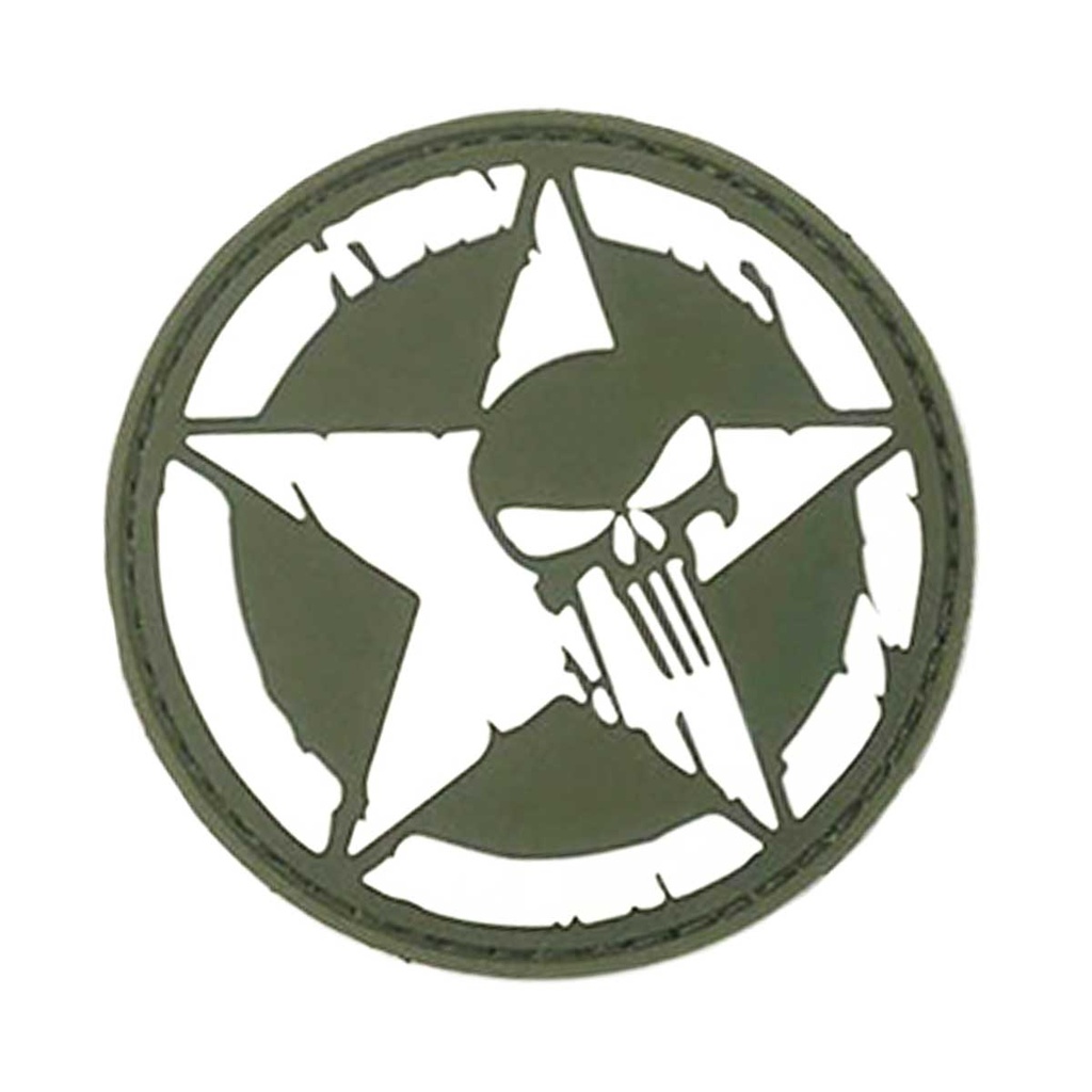 PARCHE IMMORTAL PVC ESTRELLA PUNISHER VERDE