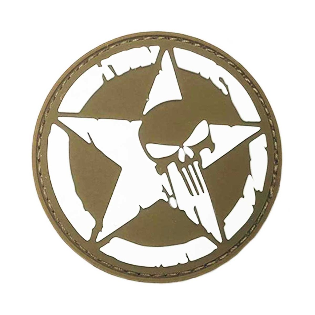 PARCHE IMMORTAL PVC ESTRELLA PUNISHER TAN