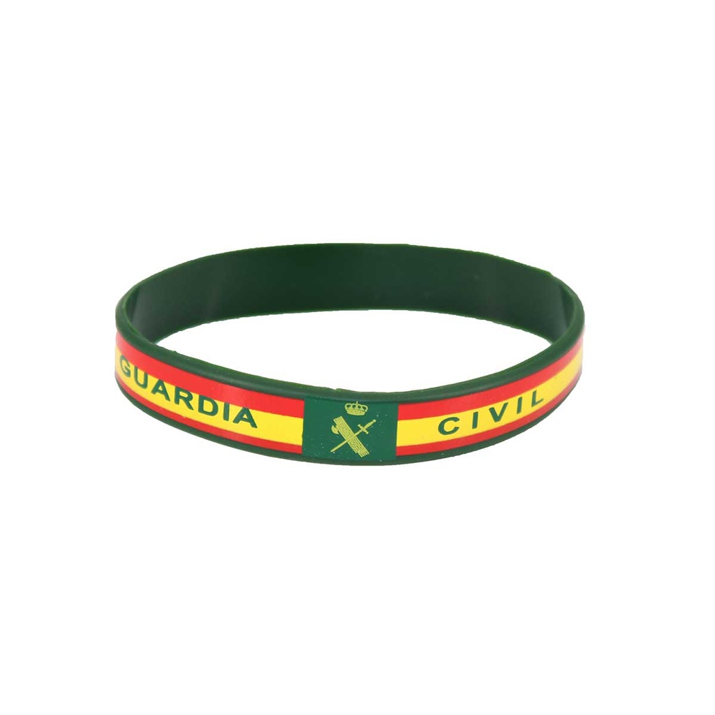 PULSERA GOMA GUARDIA CIVIL VERDE