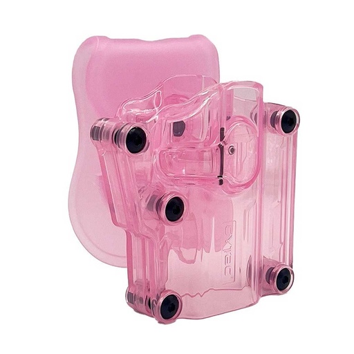 [CY-UHFSTPK06TPK] FUNDA PISTOLA RIGIDA CYTAC UNIVERSAL TRANSPARENTE ROSA