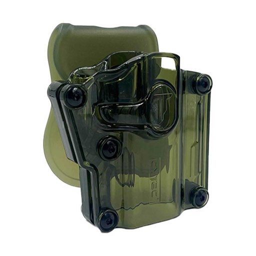 [CY-UHFSTPK06TG] FUNDA PISTOLA RIGIDA CYTAC UNIVERSAL TRANSPARENTE VERDE
