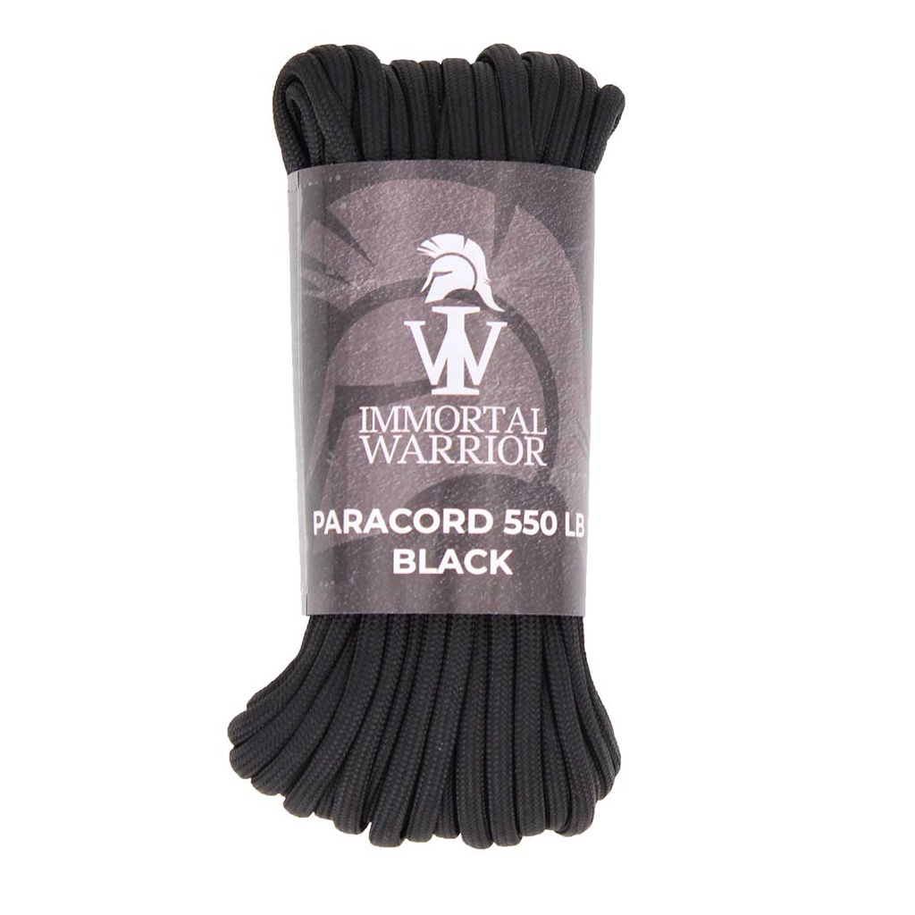 CORDINO IMMORTAL PARACORD 4MM X 15M 550LB NEGRO