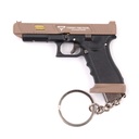 LLAVERO PISTOLA G34 7,5 CM TAN/NEGRA