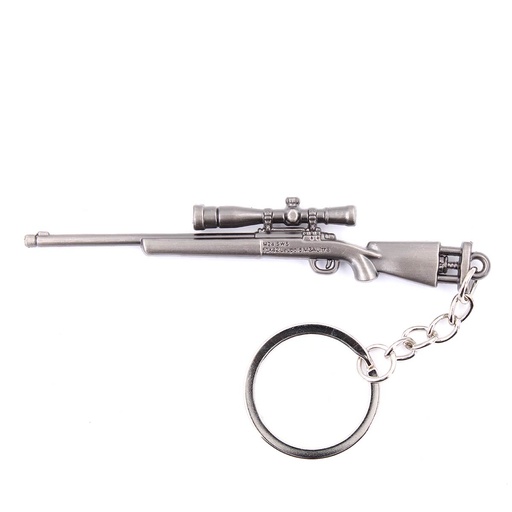 [BH-1529] LLAVERO FUSIL M24 9 CM PLATA