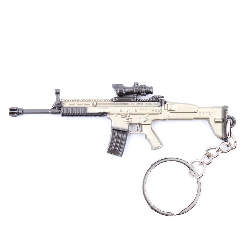 LLAVERO FUSIL SCAR-L 9 CM TAN