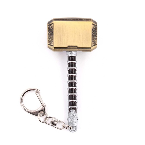 [BH-1551] LLAVERO MARTILLO THR 8 CM NEGRO/DORADO