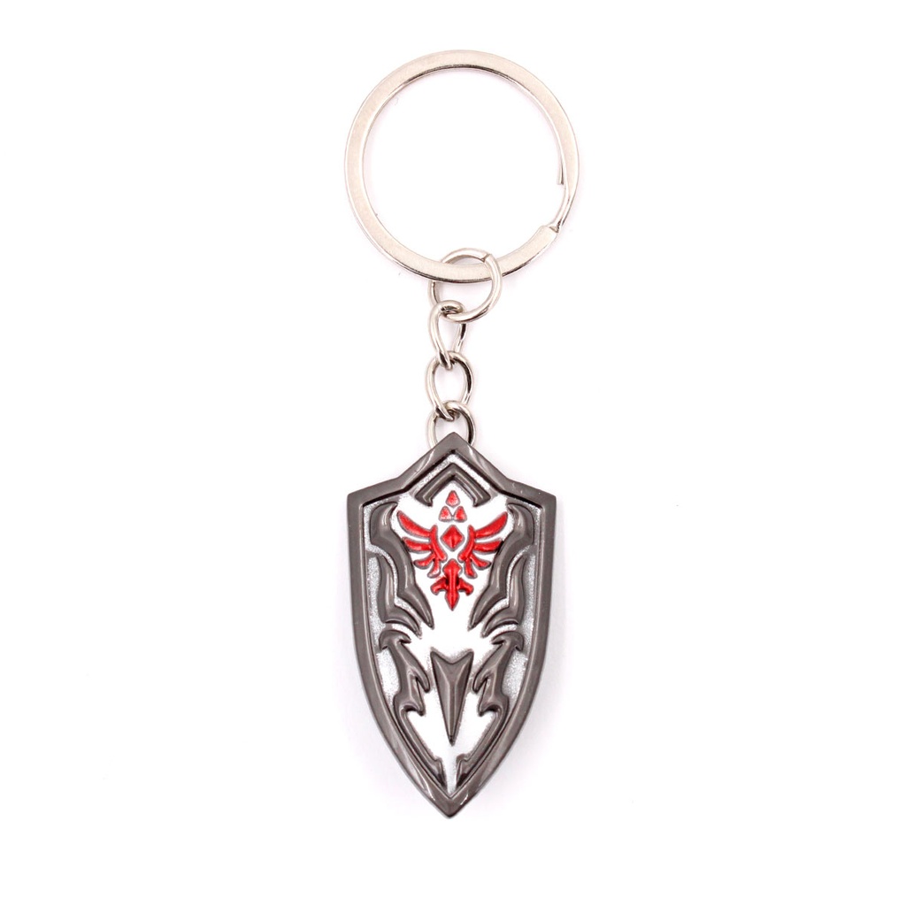 LLAVERO ESCUDO 1213 ZLD 4 CM PLATA/BLANCO