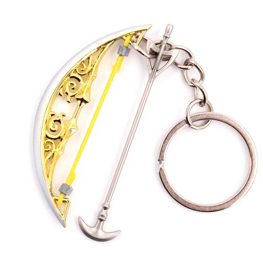 [BH-1215] LLAVERO ARCO 1215 ZLD 6 CM PLATA/AMARILLO