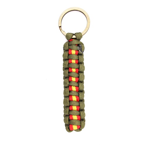 [IW-0309-OD] LLAVERO PARACORD IMMORTAL BANDERA ESPAÑA VERDE