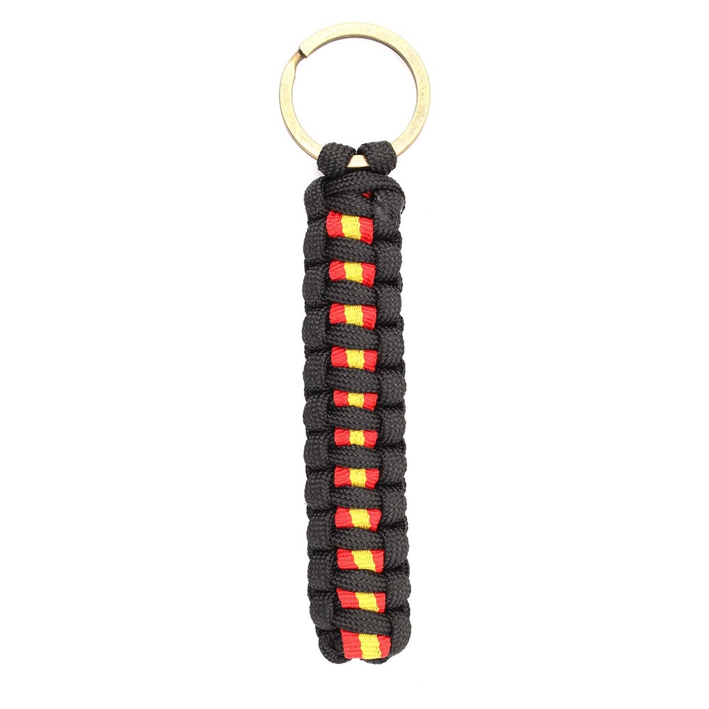 LLAVERO PARACORD IMMORTAL BANDERA ESPAÑA NEGRO