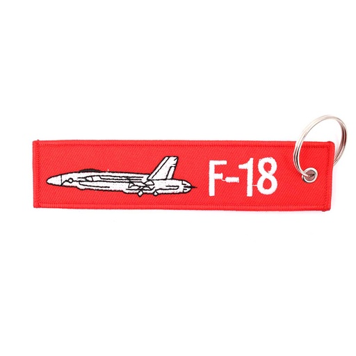 [IW-0314-RD] LLAVERO CINTA RECTANGULAR IMMORTAL REMOVE F18 ROJO