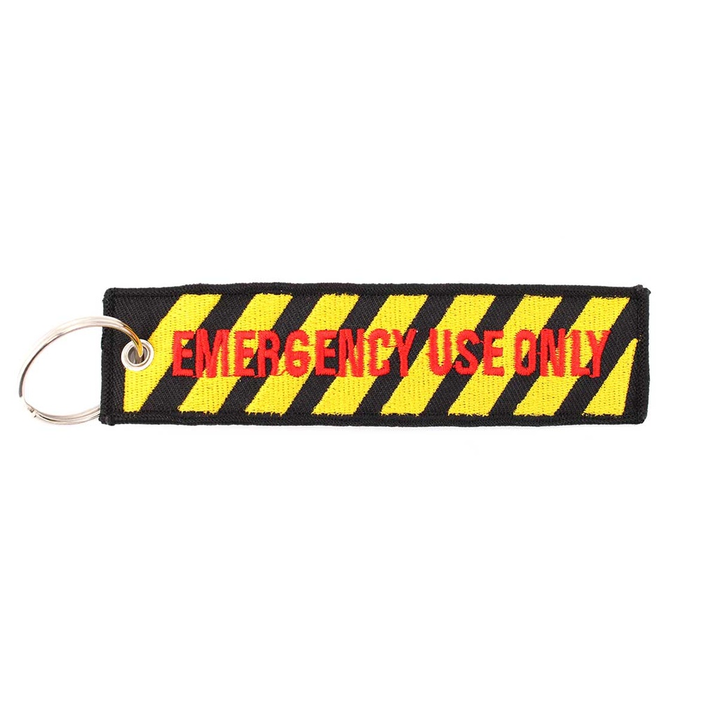 LLAVERO CINTA RECTANGULAR IMMORTAL DANGER AMARILLO-NEGRO