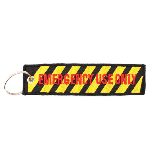 [IW-0315-BK] LLAVERO CINTA RECTANGULAR IMMORTAL DANGER AMARILLO-NEGRO