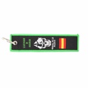 LLAVERO CINTA RECTANGULAR IMMORTAL LEGION CRISTO NEGRO
