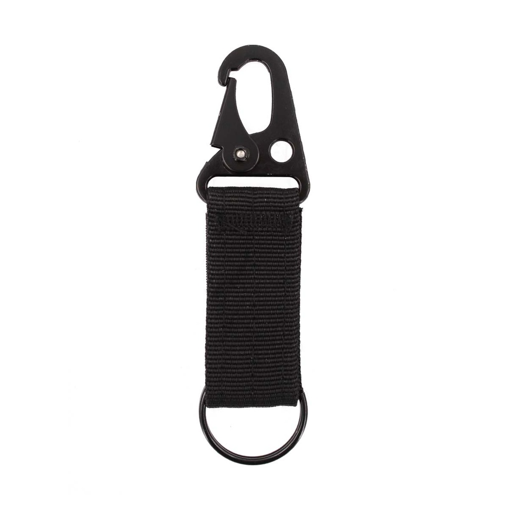 MOSQUETON IMMORTAL C/LLAVERO 10CM NEGRO