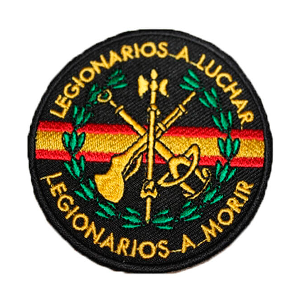 PARCHE PVC LEGIONARIOS A LUCHAR CON VELCRO NEGRO-AMARILLO