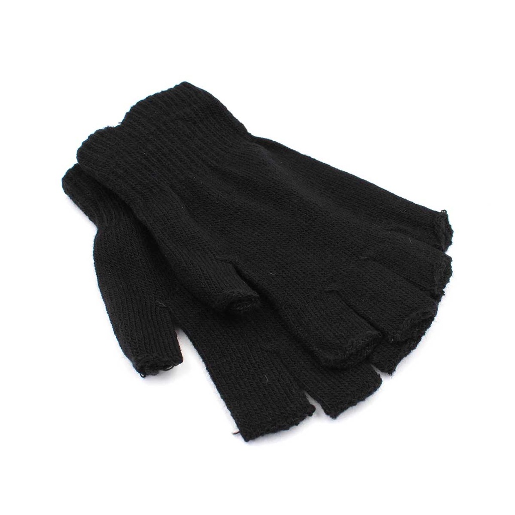 GUANTE ACRILICO THERMAL DEDOS CORTADOS NEGRO