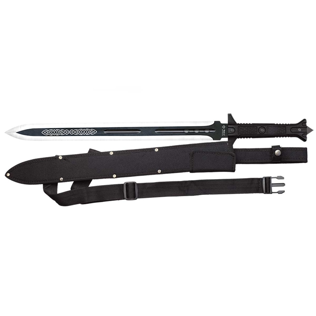 ESPADA TOLE 10 PUÑO ABS PINCHO 55 CM NEGRA