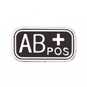PARCHE IMMORTAL PVC GRUPO SANGUINEO AB POSITIVO NEGRO
