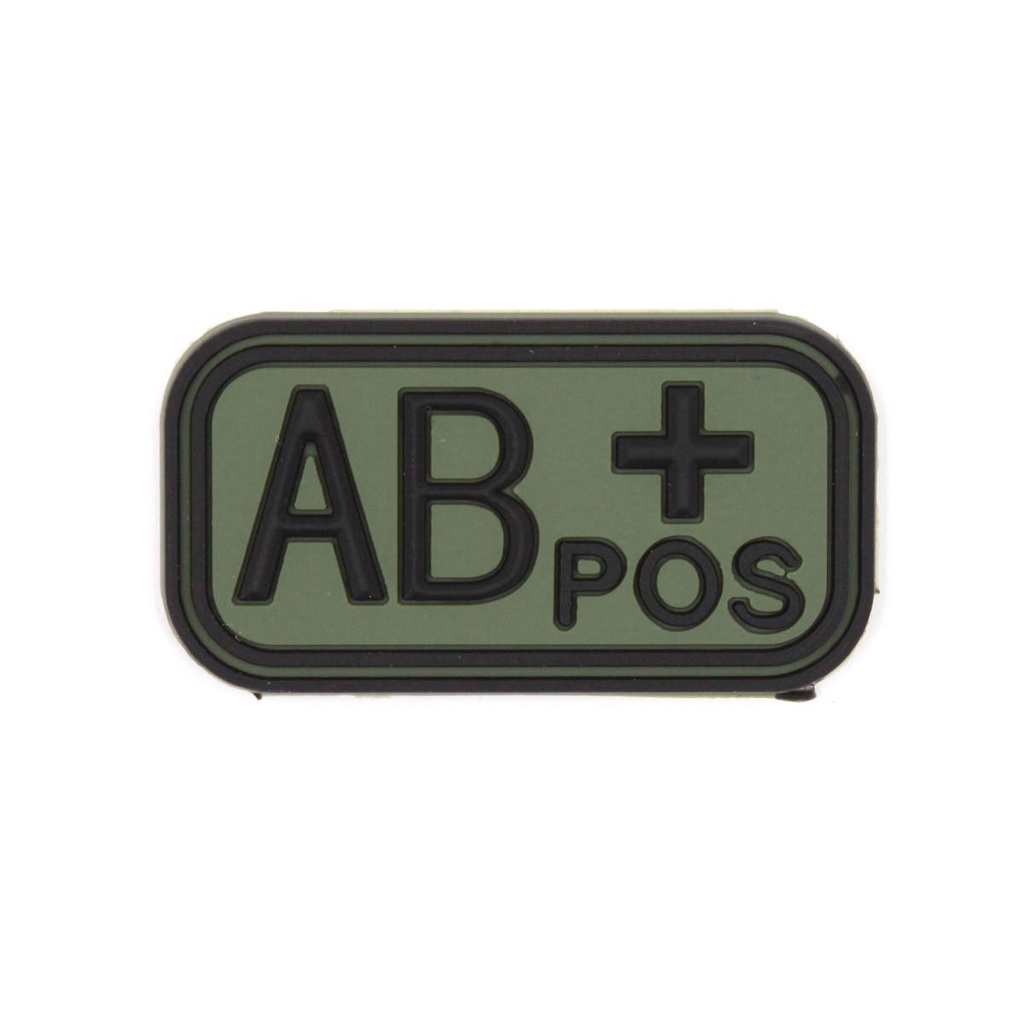 PARCHE IMMORTAL PVC GRUPO SANGUINEO AB POSITIVO VERDE