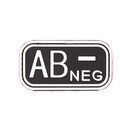 PARCHE IMMORTAL PVC GRUPO SANGUINEO AB NEGATIVO NEGRO