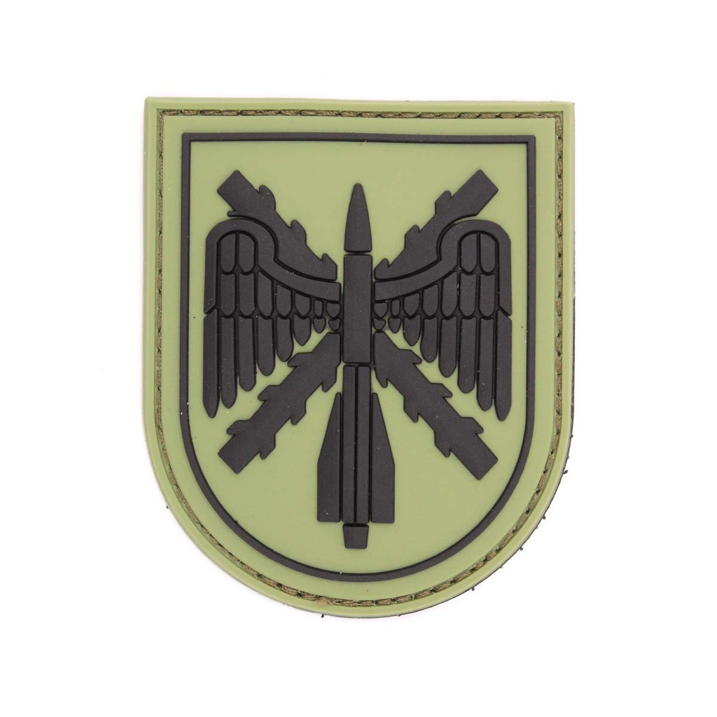 PARCHE PVC 3D ARTILLERIA ANTIAEREA VERDE-NEGRO