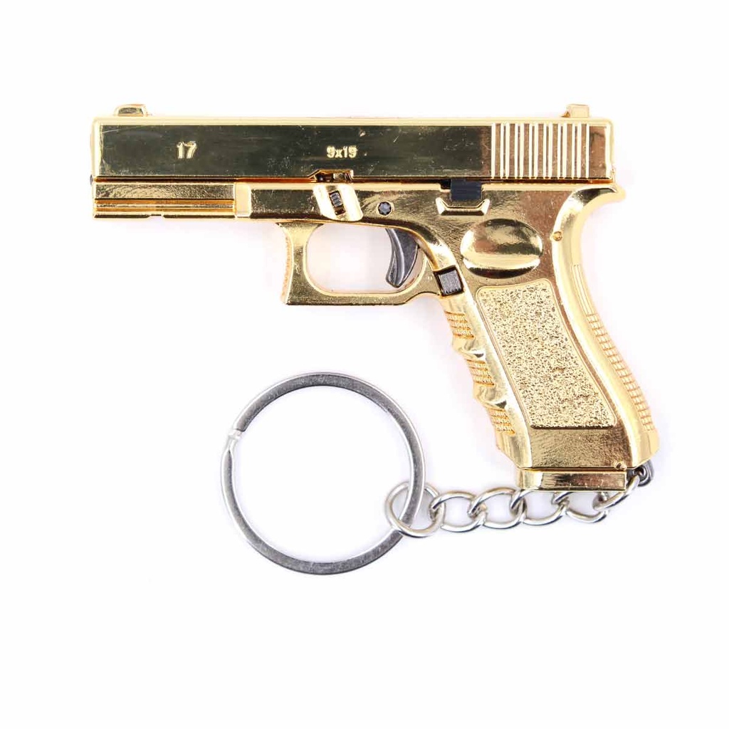 LLAVERO BH PISTOLA G17 7CM DORADO
