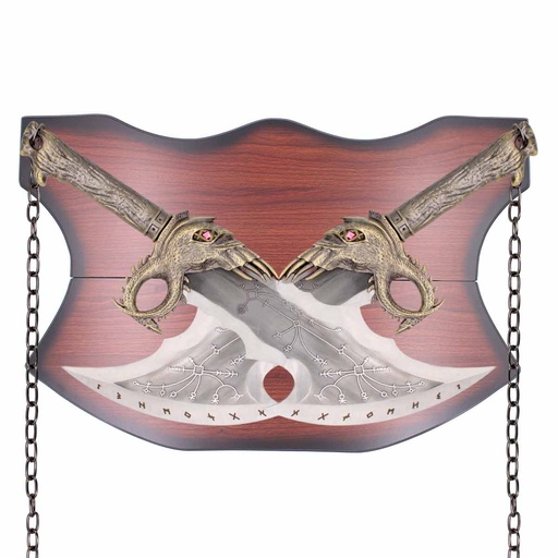 [BH-6054] ESPADA 6054 2PCS GOW 54CM PLATA-DORADA