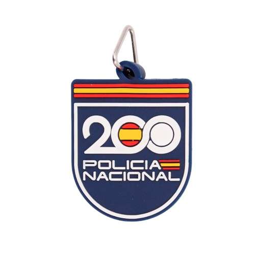 [IW-0341-BL] LLAVERO IMMORTAL PVC POLICIA NACIONAL 200 ANIVERSARIO AZUL
