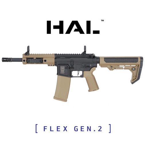 [SPE-01-047994-00] FUSIL SPECNA ARMS SA-F04-RL FLEX GEN.2 HAL ETU BRUSHLESS LIGHT OPS STOCK NEGRO-TAN