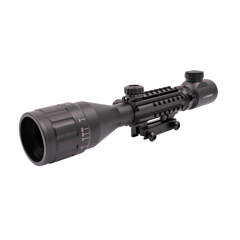 VISOR ARSENIC ARGON 4-12X50 AOEG CON RAILES NEGRO