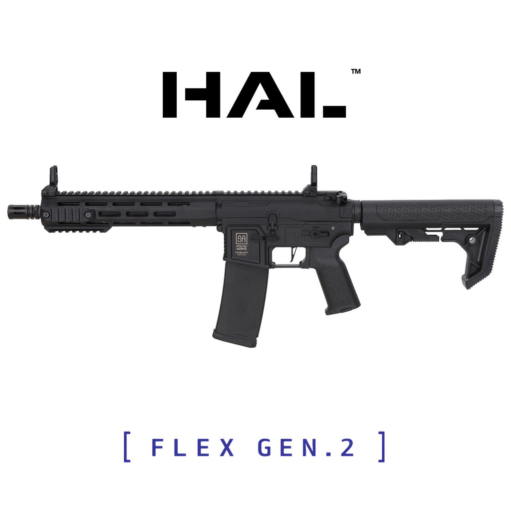 FUSIL SPECNA ARMS SA-F03 FLEX GEN.2 HAL ETU BRUSHLESS LIGHT OPS STOCK NEGRO