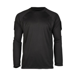 CAMISETA TACTICA MILTEC QUICK DRY M/LARGA VELCRO NEGRA