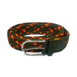 [131055-OD168003] CINTURON ESPAÑA TRENZADO VERDE