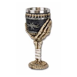 [39037] COPA DECORACION MANO ESQUELETO GRIS