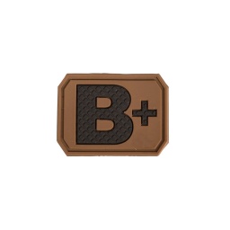 [16831319] PARCHE PVC GRUPO SANGUINEO B POSITIVO TAN