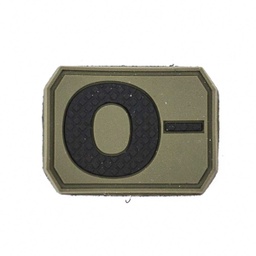 [16831801] PARCHE PVC GRUPO SANGUINEO MILTEC O- VERDE