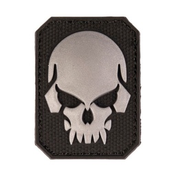 [16832002] PARCHE PVC PIRATA SKULL MILTEC PEQ. NEGRO-GRIS