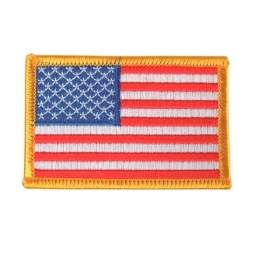 [16851200] PARCHE BORDADO BANDERA AMERICANA BLANCO-ROJO