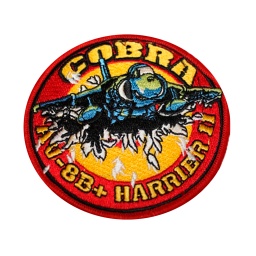 [245120] PARCHE BORDADO COBRA HARRIER II ROJO-AMARILLO