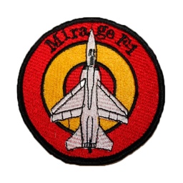 [245123] PARCHE BORDADO MIRAGE F1 BLANCO-AMARILLO