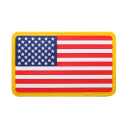 [V4441103519] PARCHE PVC BANDERA AMERICANA BLANCO-ROJO