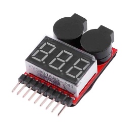 [365321] INDICADOR BATERIA LIPO C/ALARMA NEGRO