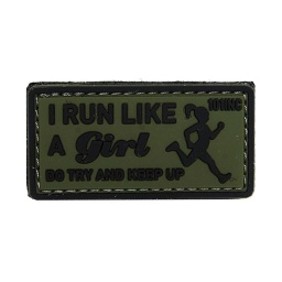 [V4441003935] PARCHE PVC 3D I RUN LIKE VERDE-NEGRO