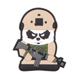 [V4441307138] PARCHE PVC 3D OSO PANDA TACTICO BEIGE-BLANCO