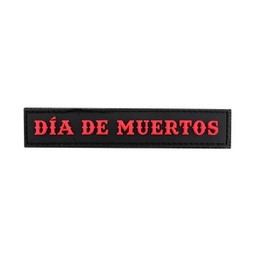 [V4441307256] PARCHE PVC 3D TIRA MEMENTO MORI NEGRO-ROJO