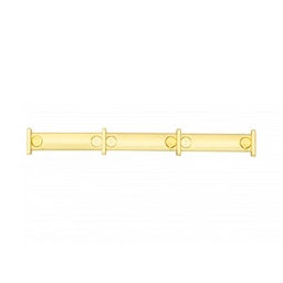 [09674] PASADOR PVC MILITARES AUTOMONTAJE 3 HUECOS DORADO