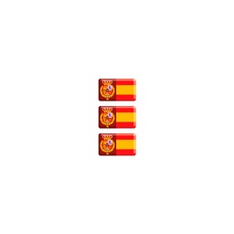 [130232-CR] PEGATINA ABULTADA PEQ. 3PCS CASA REAL ESPAÑA